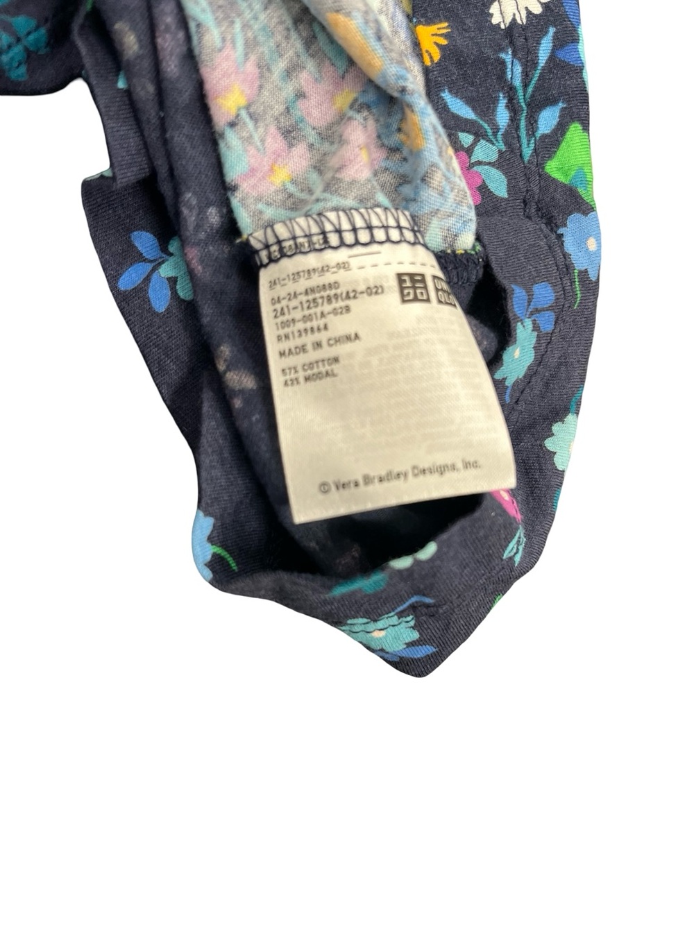 UNIQLO Vera Bradley Sleeveless Tunic Tank Top Size L Vibrant Botanical Pattern - Picture 7 of 10